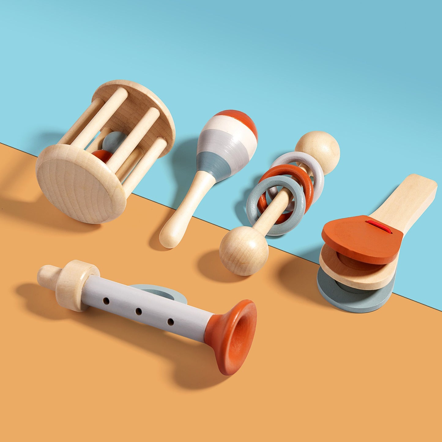 Jouets Montessori Instruments de Musique en bois pour Bébé 5 Pièces - LylyShop