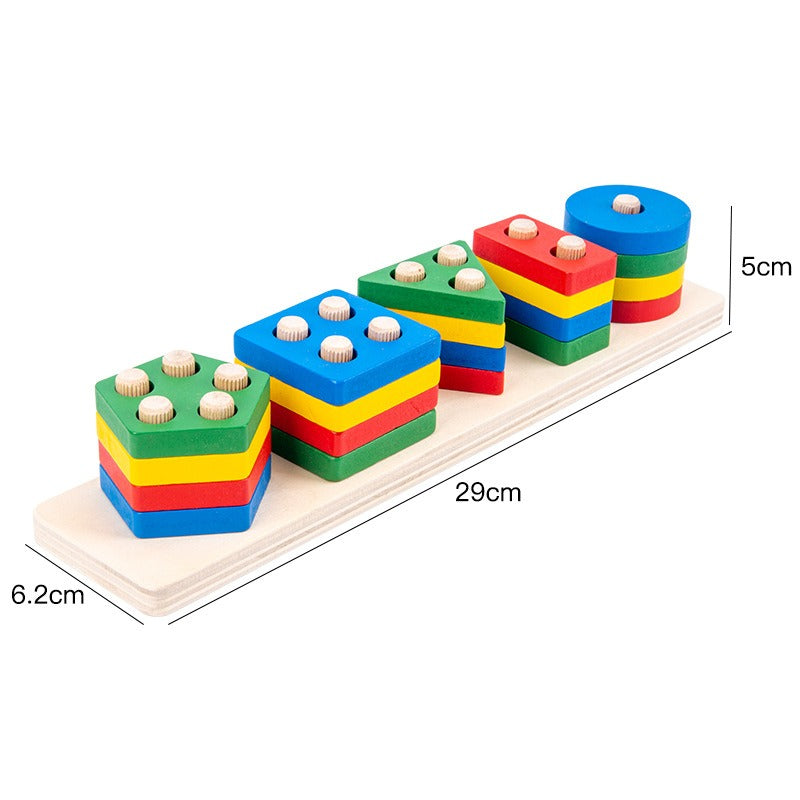 Blocs en formes géométriques Montessori - LylyShop