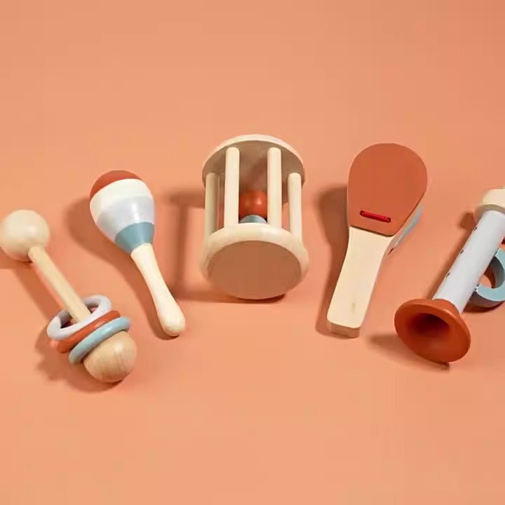 Jouets Montessori Instruments de Musique en bois pour Bébé 5 Pièces - LylyShop
