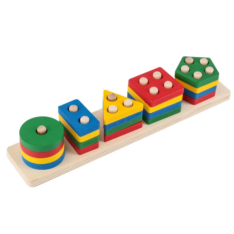 Blocs en formes géométriques Montessori - LylyShop