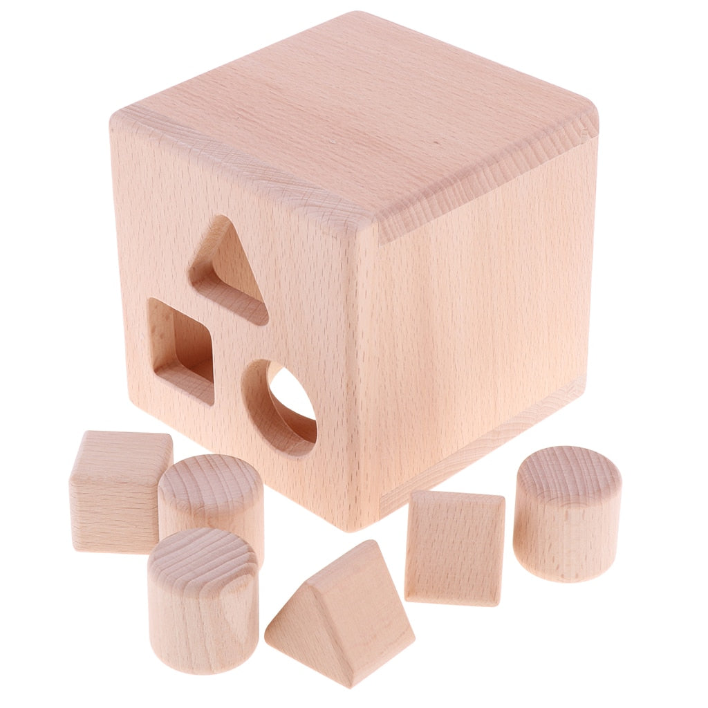 Cube de Tri en Bois pour Enfants – Jouet Éducatif Montessori, Jeu d'Empilage et de Correspondance des Formes - LylyShop
