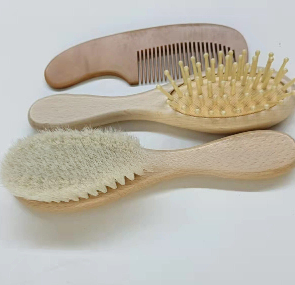Set de brosses de bain pour bébé en poils de chèvre - LylyShop