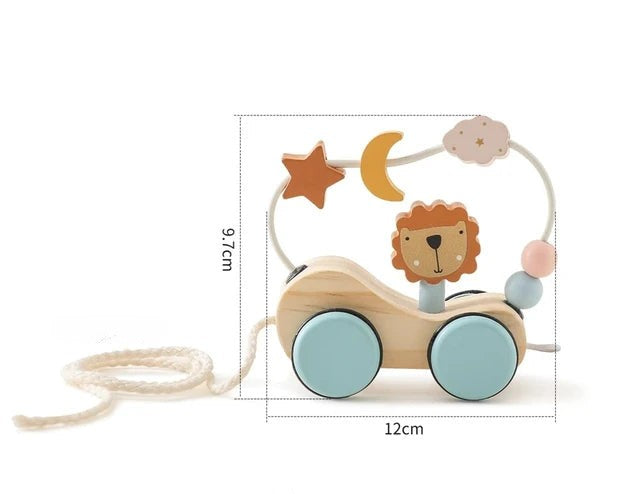 Jouet Train en Bois - Jouet Éducatif Montessori avec Chariot pour Bébé - LylyShop