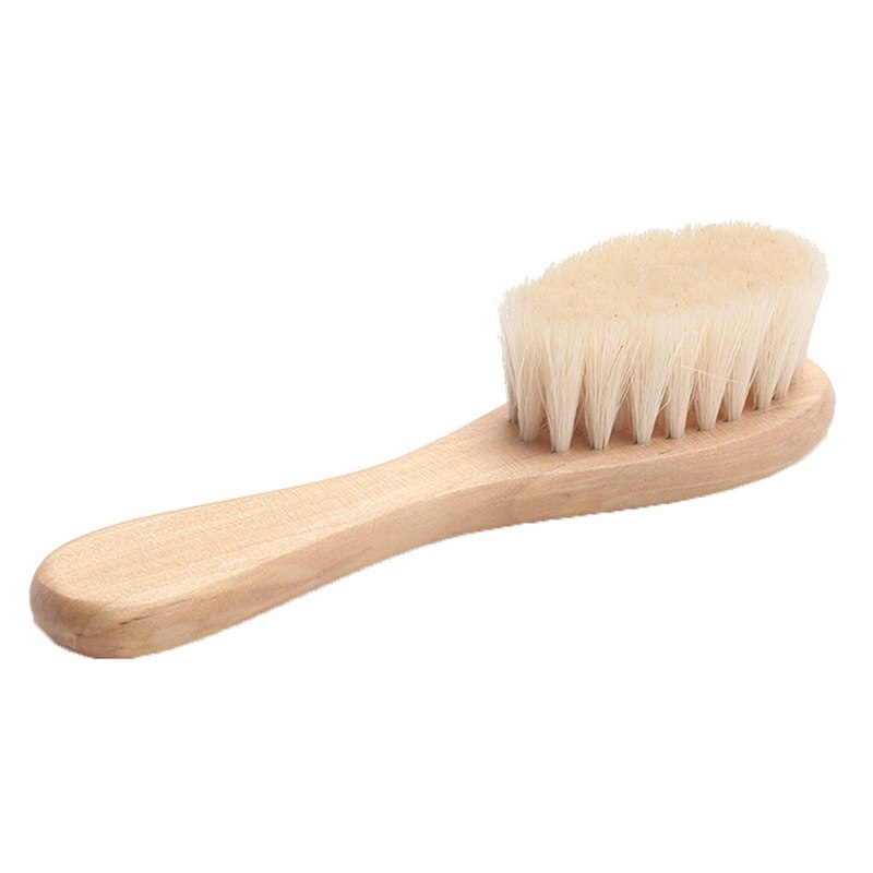 Brosse pour bébé en bois naturel et poils de laine pure - LylyShop