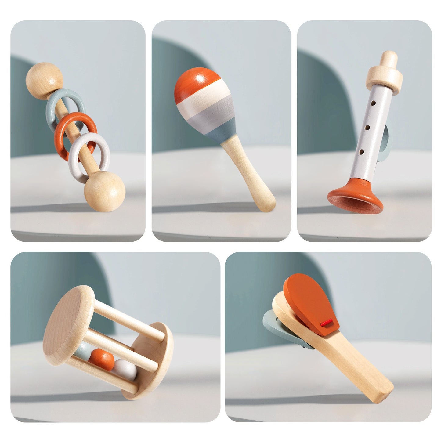 Jouets Montessori Instruments de Musique en bois pour Bébé 5 Pièces - LylyShop