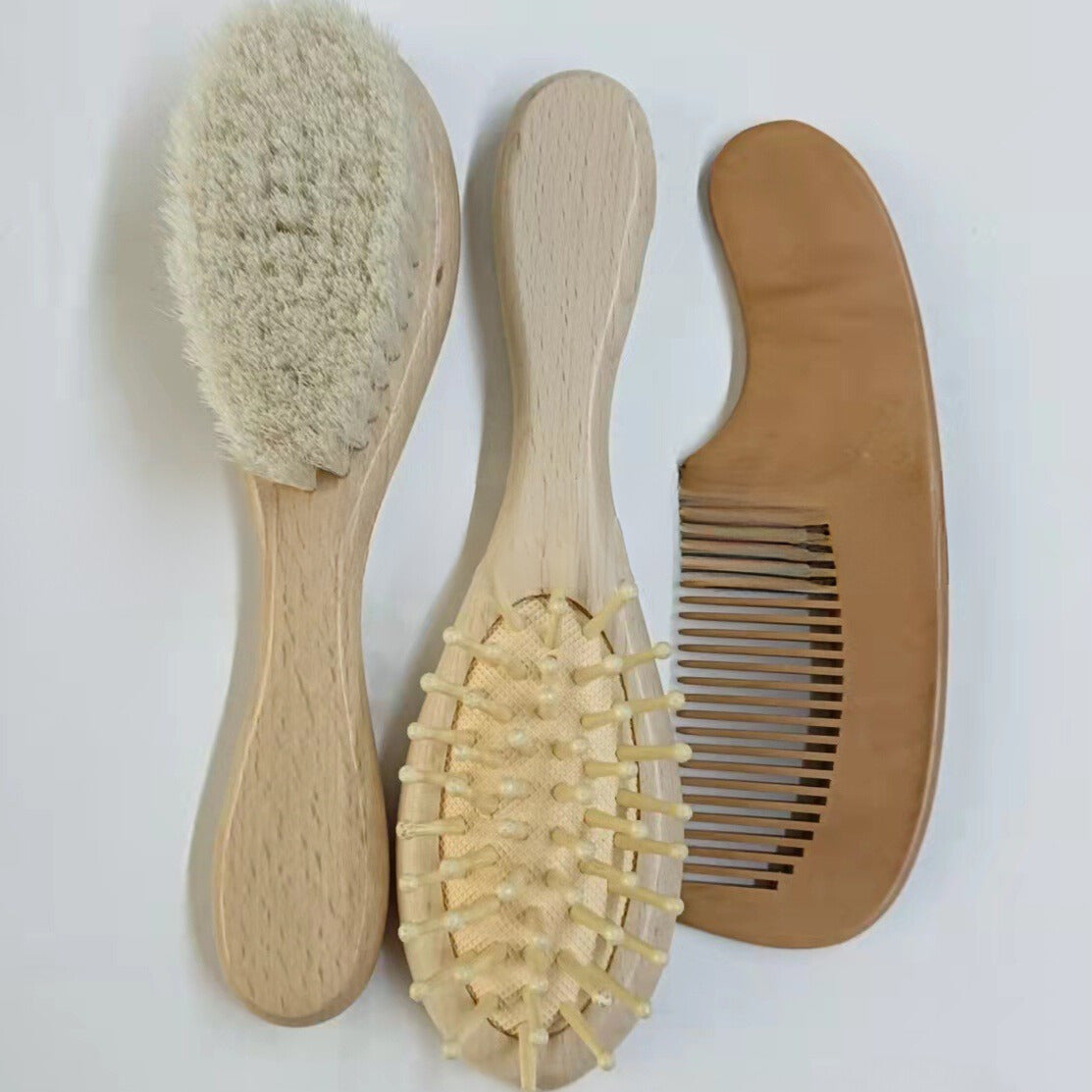 Set de brosses de bain pour bébé en poils de chèvre - LylyShop