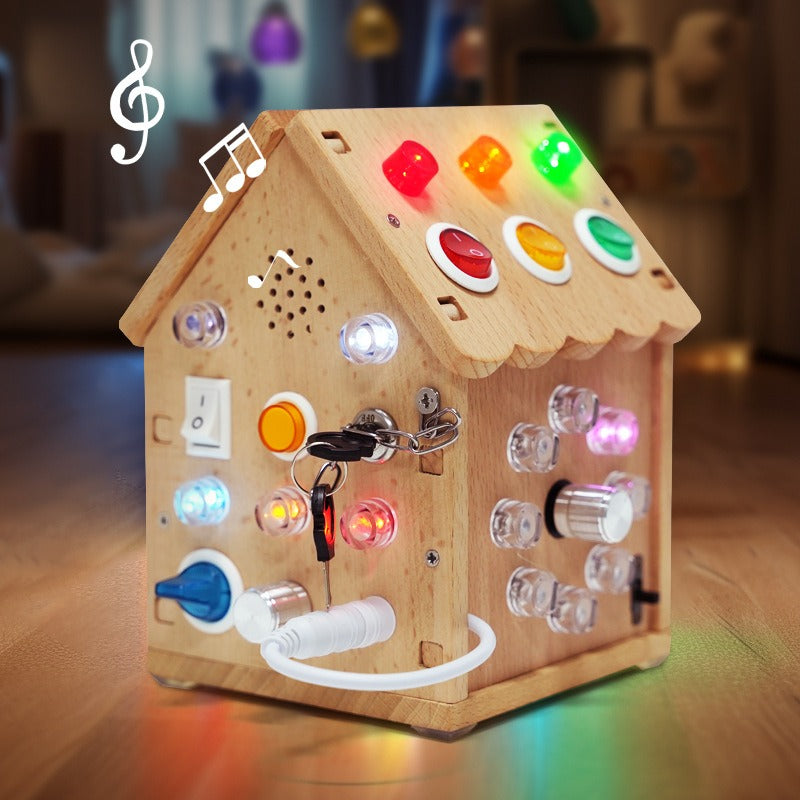 Tableau d’activités Montessori en bois électronique à Interrupteur Lumineux - LylyShop