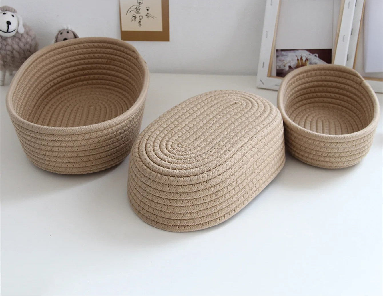 Paniers de Rangement en Tissu Éco-Responsable