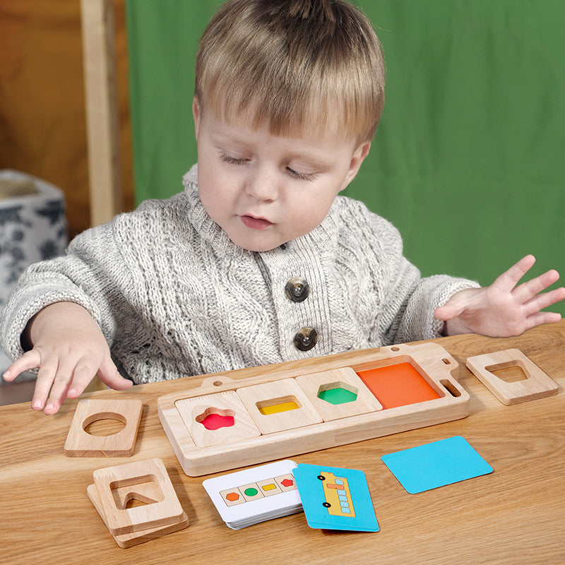 Casse-tête Montessori de Séparation des Couleurs et Formes Géométriques - LylyShop