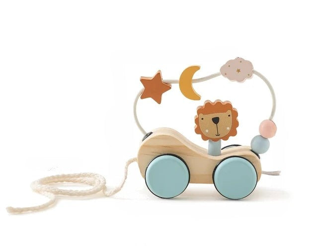 Jouet Train en Bois - Jouet Éducatif Montessori avec Chariot pour Bébé - LylyShop