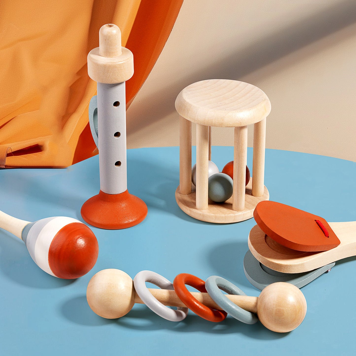 Jouets Montessori Instruments de Musique en bois pour Bébé 5 Pièces - LylyShop