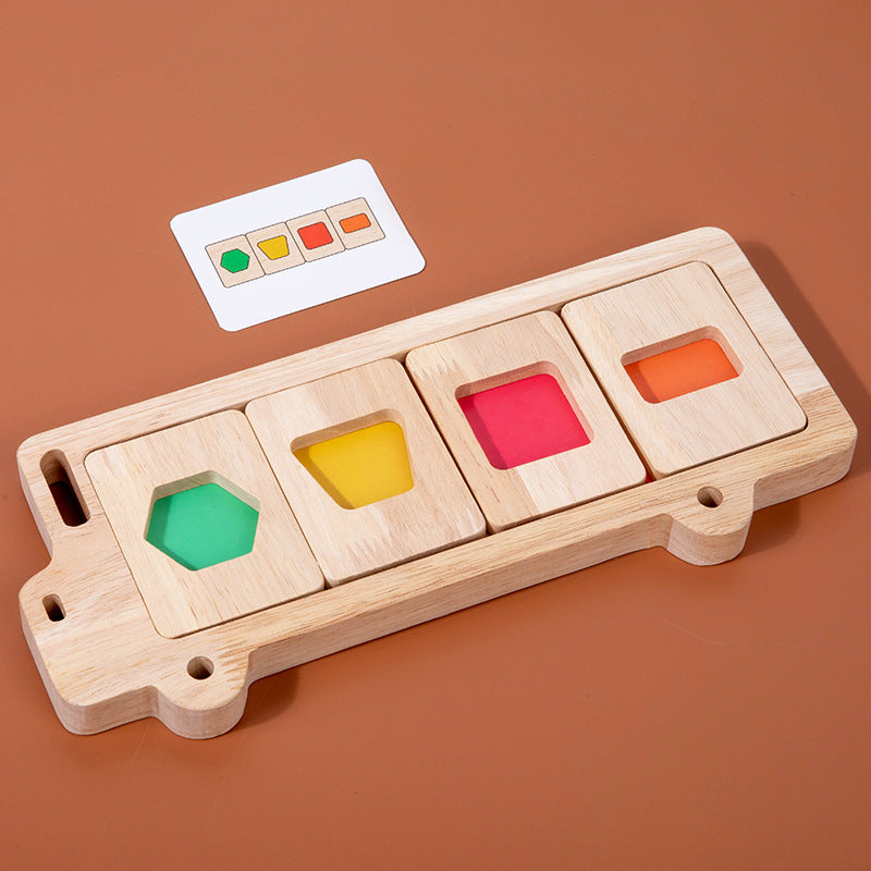 Casse-tête Montessori de Séparation des Couleurs et Formes Géométriques - LylyShop