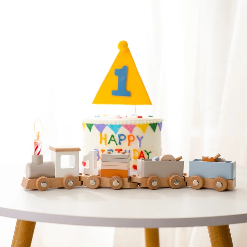 Train Montessori avec Chariot en Bois pour Bébé - LylyShop