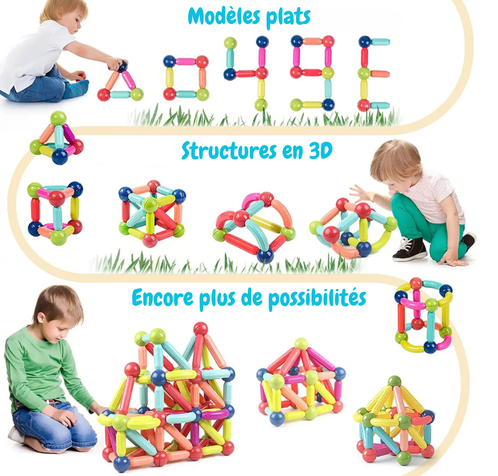 🧲 Le Coffret Créatif de Lyly – Bâtonnets magnétiques éducatifs