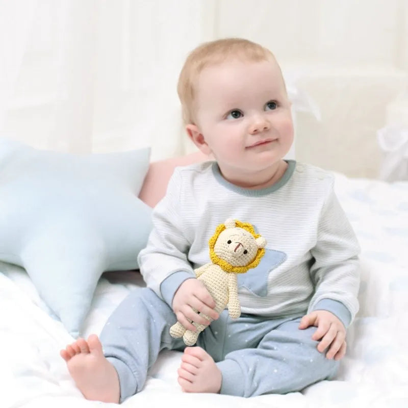 Doudou Tricoté Fait Main – Éléphant, Lion ou Renard