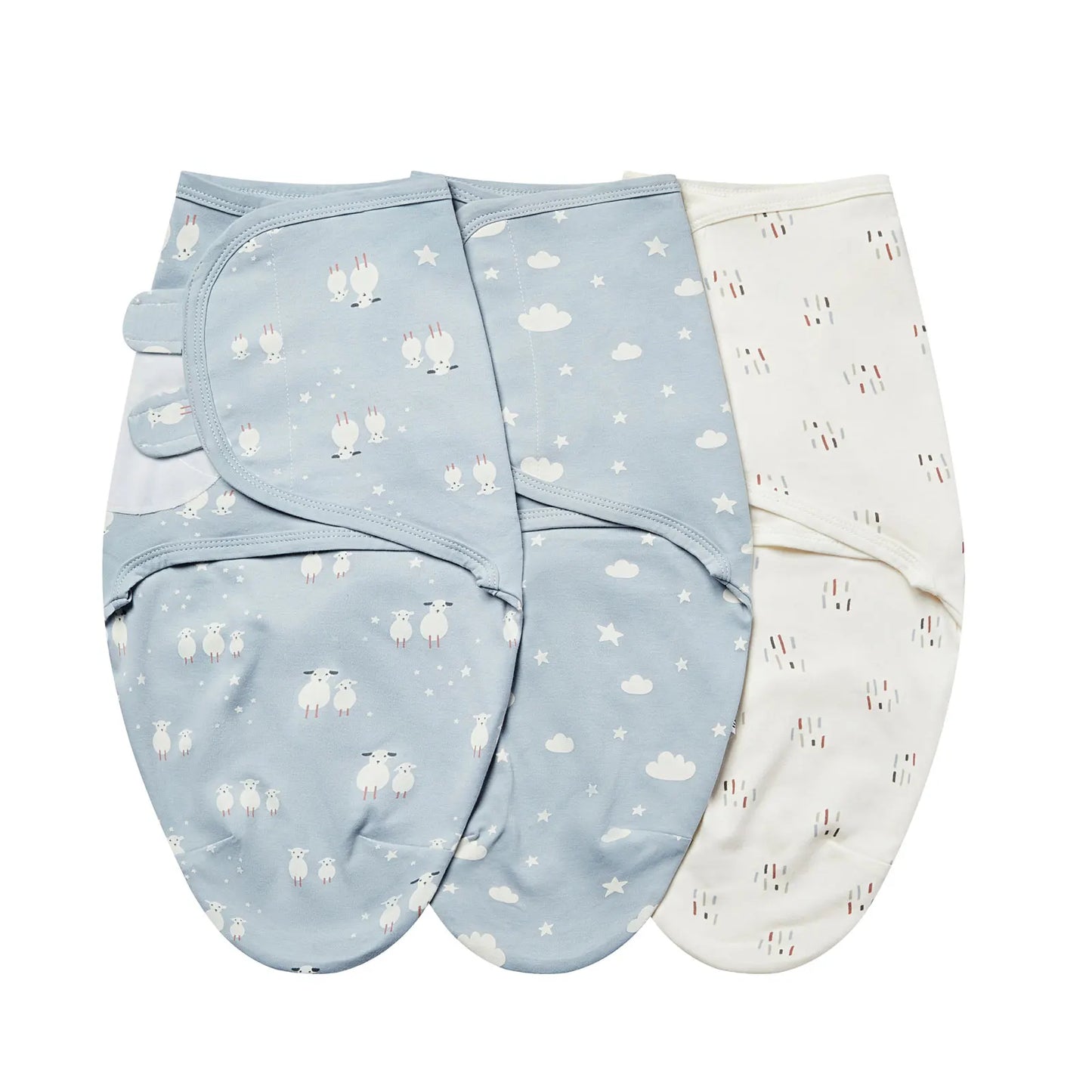 3 Cocons d’Émmaillotage Bébé – 100 % Coton Doux