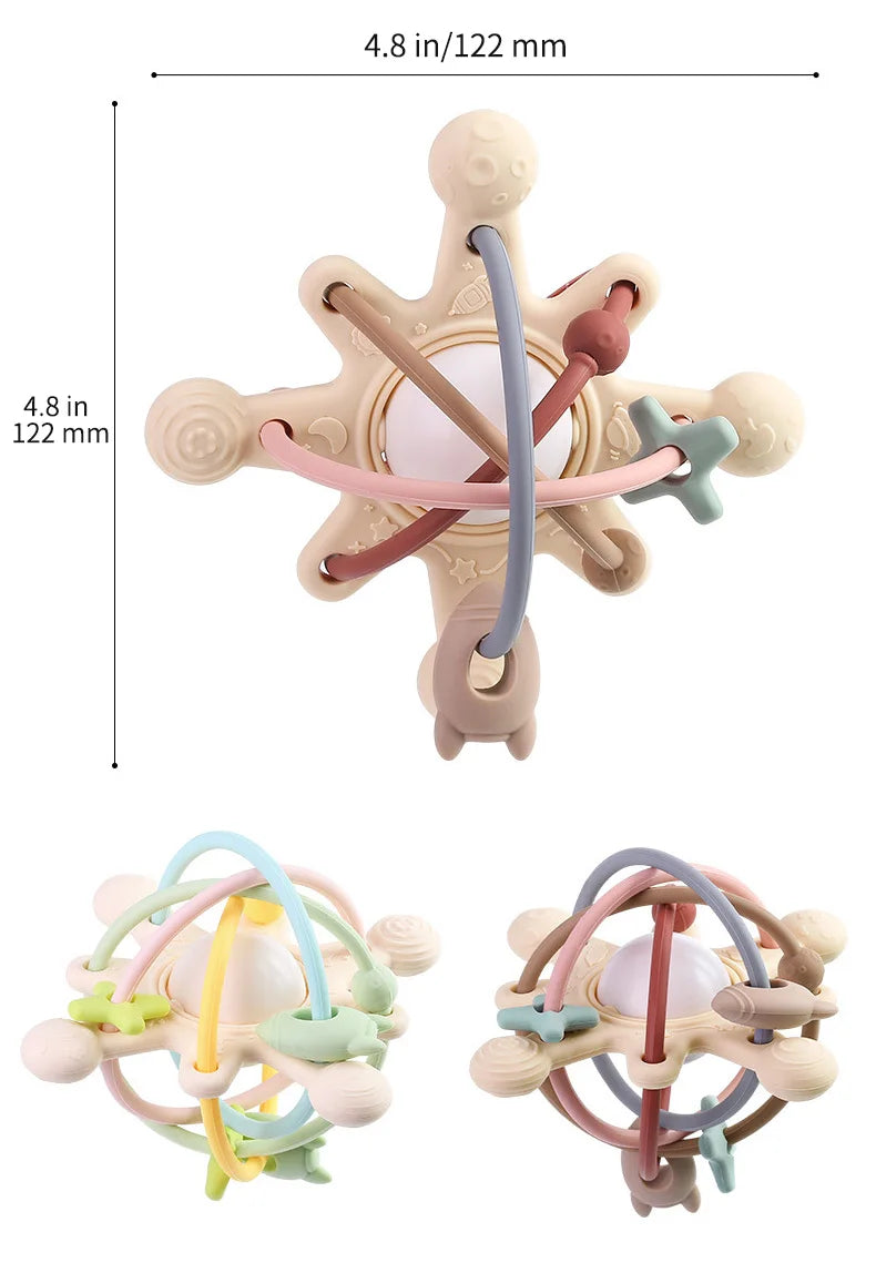 Hochet & Anneau de Dentition "Sensory Mobile Silicone Balle" Montessori