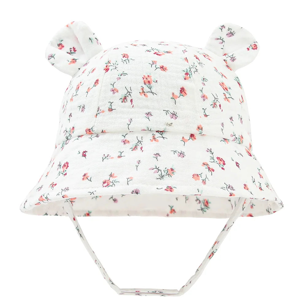 Chapeau d’été en mousseline de coton - Bébé 3-12 mois