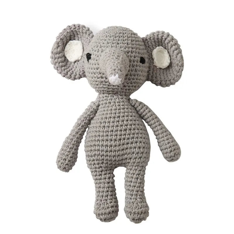 Doudou Tricoté Fait Main – Éléphant, Lion ou Renard