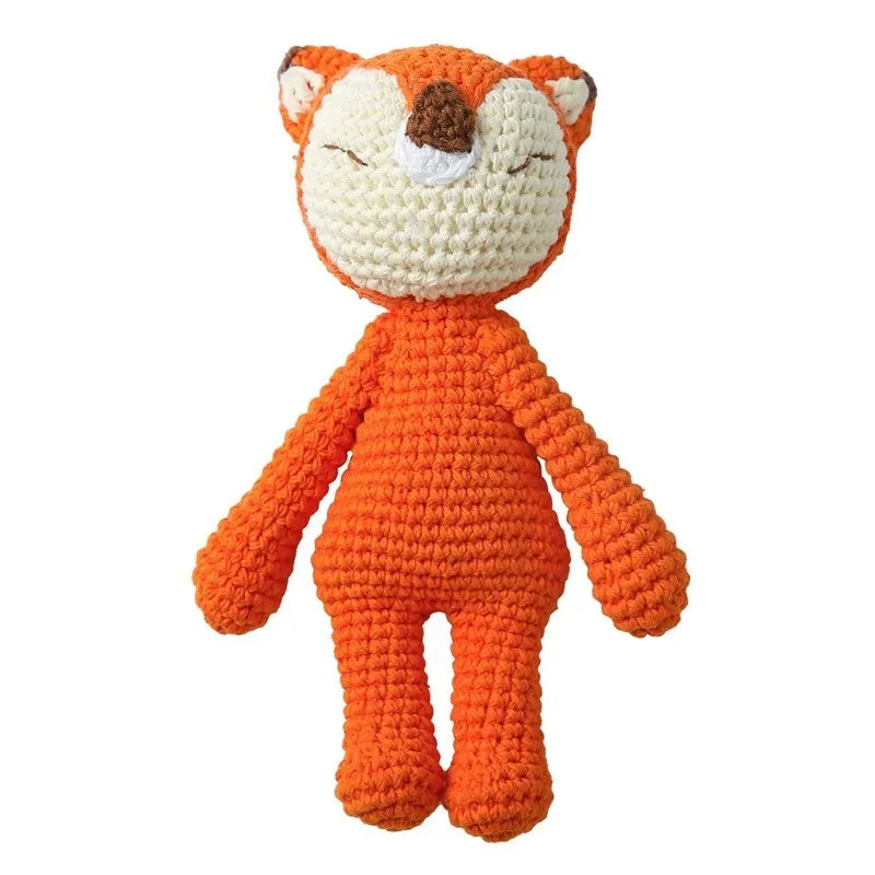 Doudou Tricoté Fait Main – Éléphant, Lion ou Renard