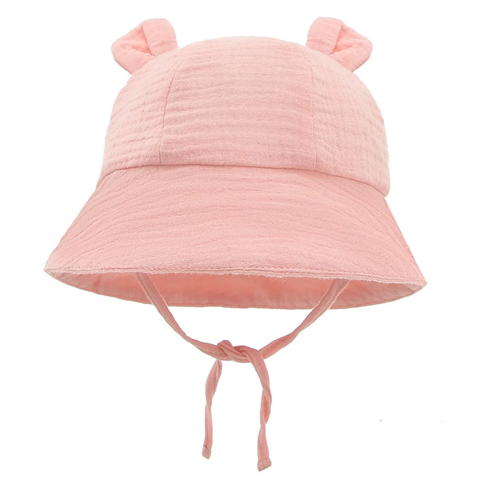 Chapeau d’été en mousseline de coton - Bébé 3-12 mois