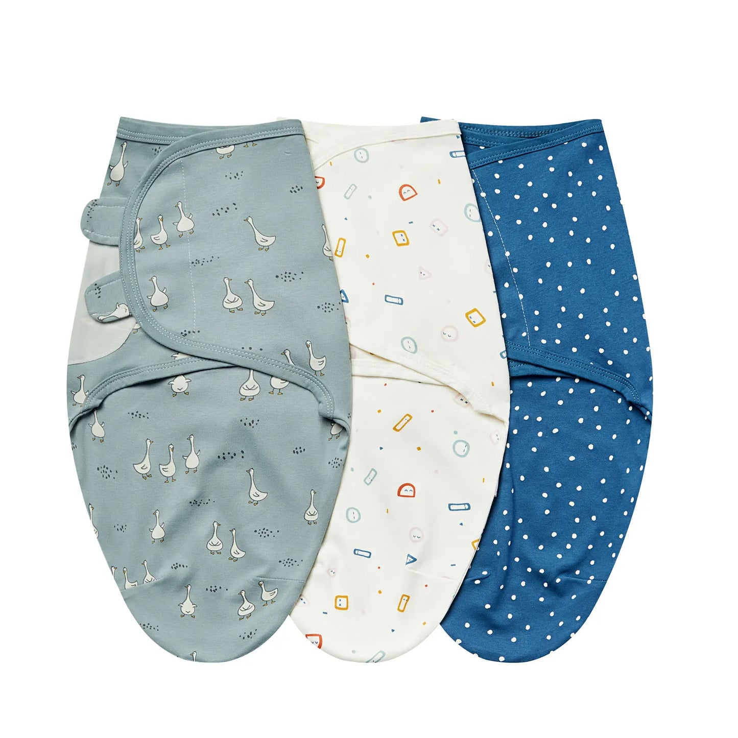 3 Cocons d’Émmaillotage Bébé – 100 % Coton Doux
