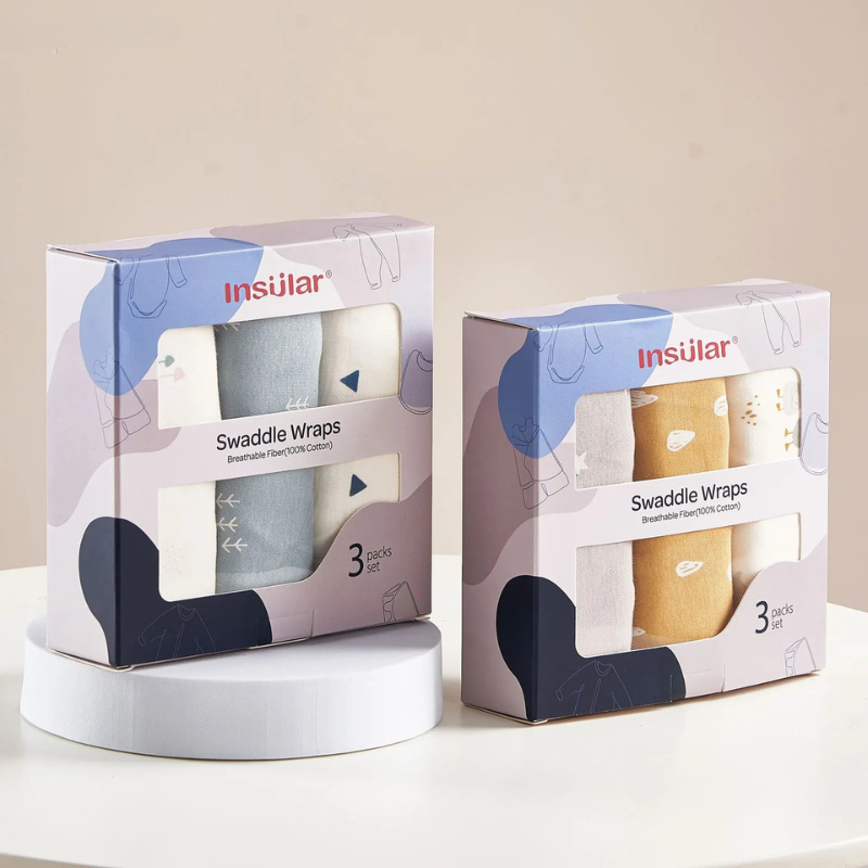 3 Cocons d’Émmaillotage Bébé – 100 % Coton Doux