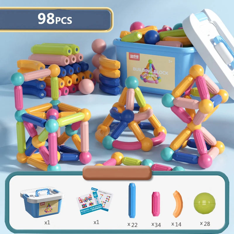 🧲 Le Coffret Créatif de Lyly – Bâtonnets magnétiques éducatifs