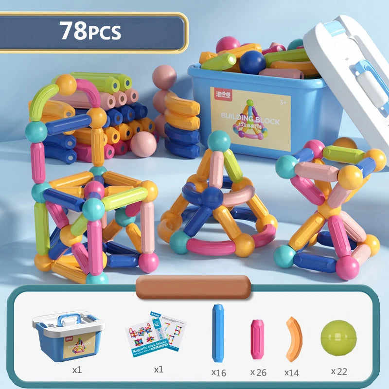🧲 Le Coffret Créatif de Lyly – Bâtonnets magnétiques éducatifs