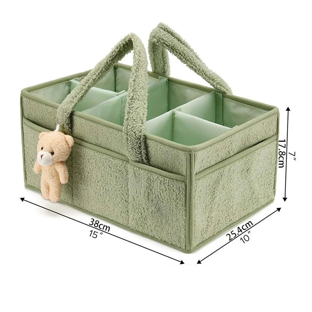 Organisateur de couches Vert-Rose-Beige