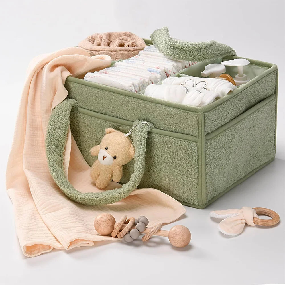 Organisateur de couches Vert-Rose-Beige