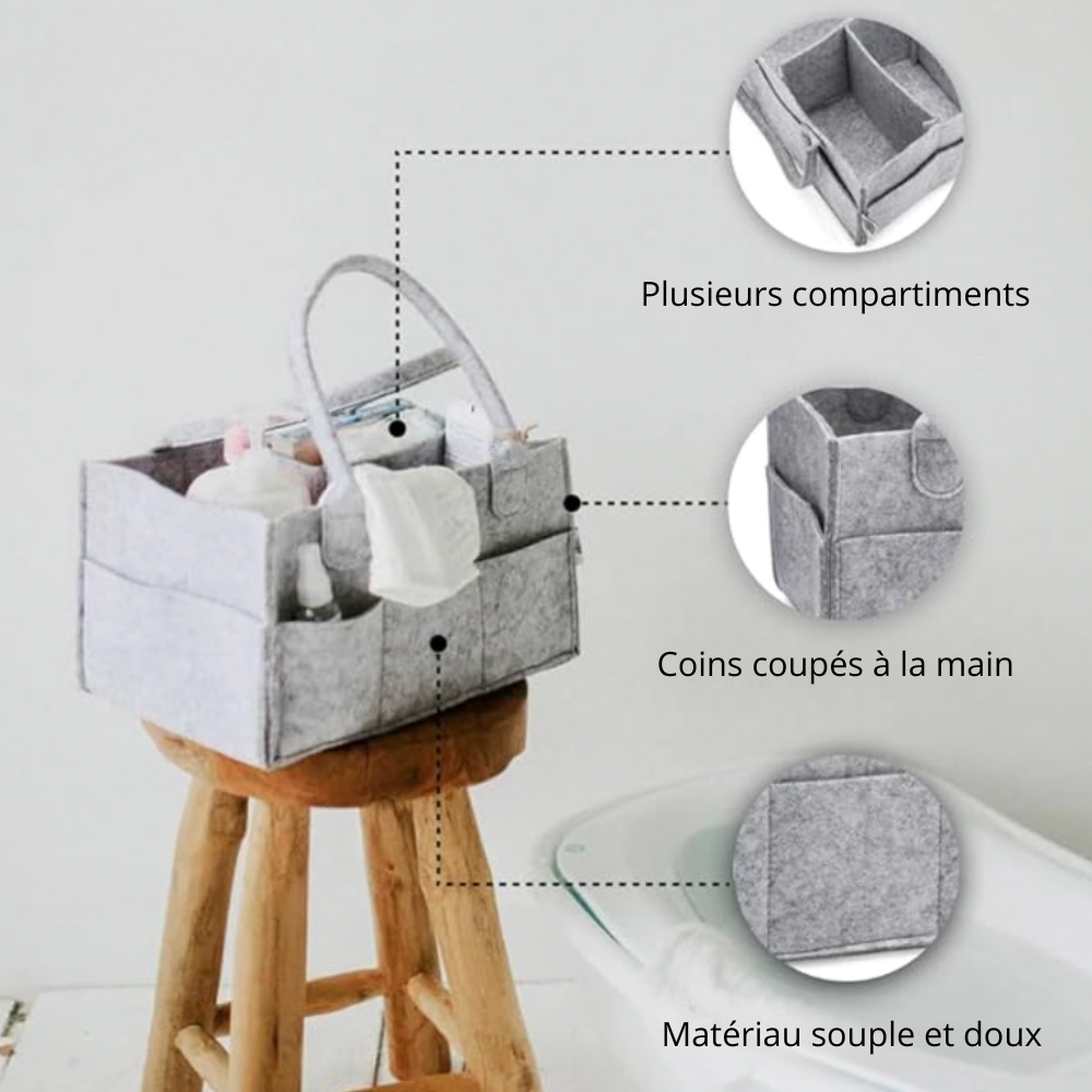 Sac de Rangement Portable pour Couches Bébé