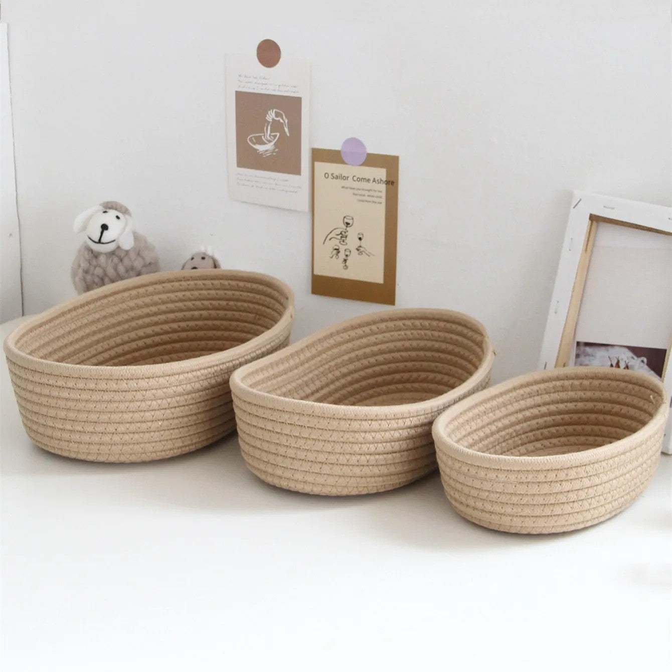 Paniers de Rangement en Tissu Éco-Responsable