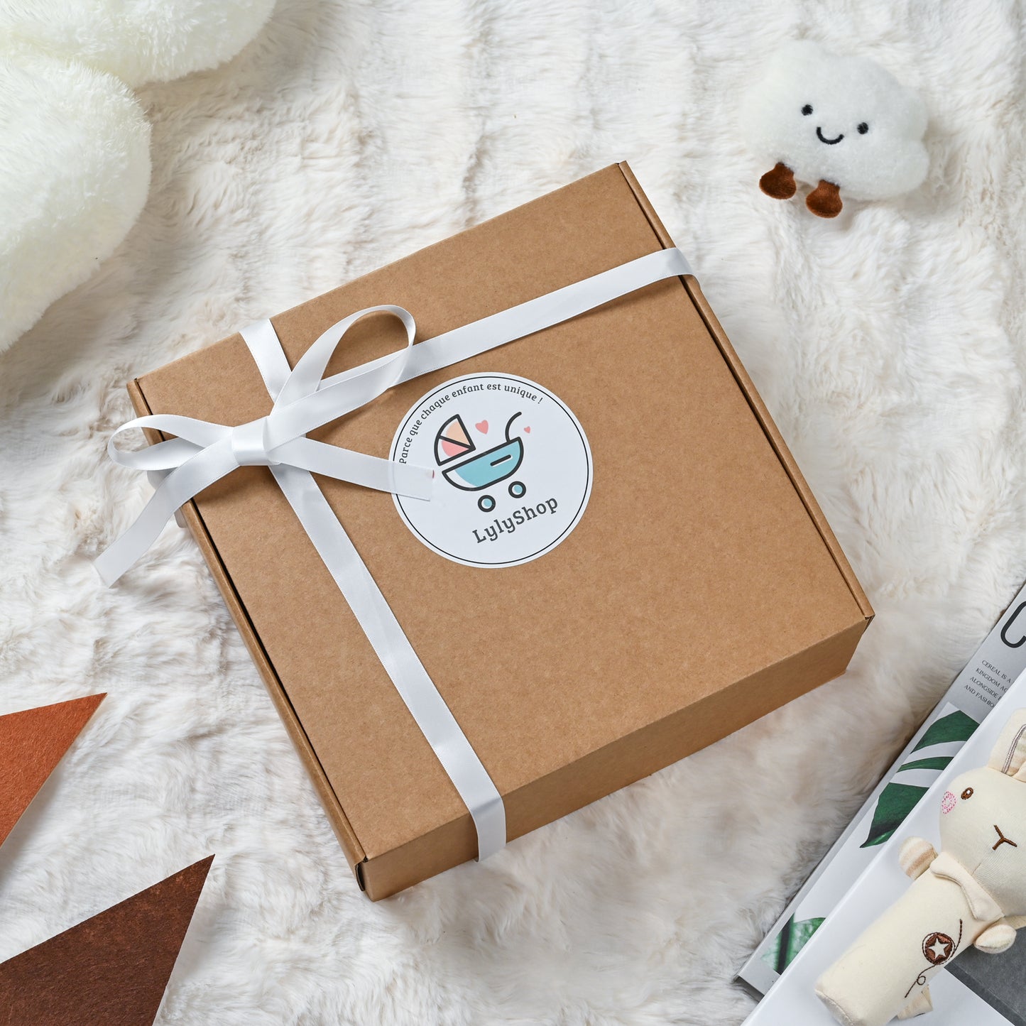 Coffret naissance personnalisé - Trio douceur