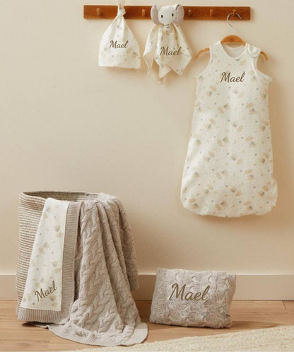 Coffret Naissance Éléphant Personnalisé – Coffret Cadeau 5 Pièces