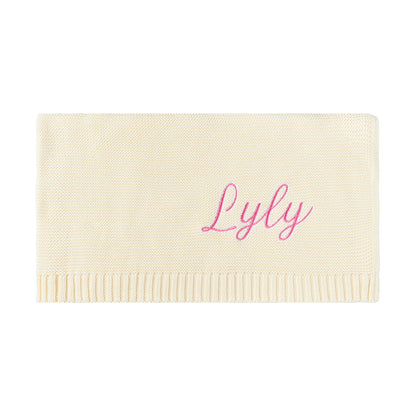 Coffret Duo Douillet Personnalisé – Lapin en Peluche & couverture brodés au prénom de bébé