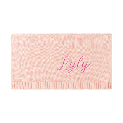 Coffret Duo Douillet Personnalisé – Lapin en Peluche & couverture brodés au prénom de bébé