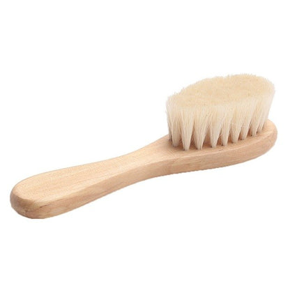 Brosse pour bébé en bois naturel et poils de laine pure - LylyShop