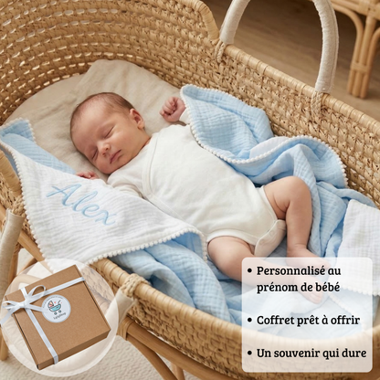 Coffret - Lange Bébé Personnalisé