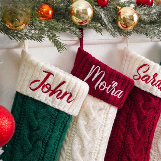 Chaussette de Noël personnalisée – Le détail magique qui rend votre décor unique ✨