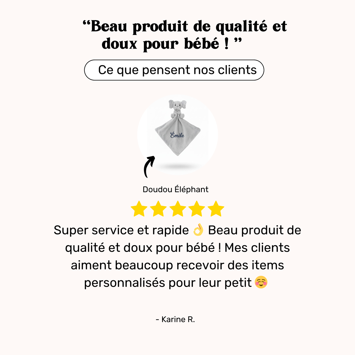 Coffret - Doudou bébé personnalisé
