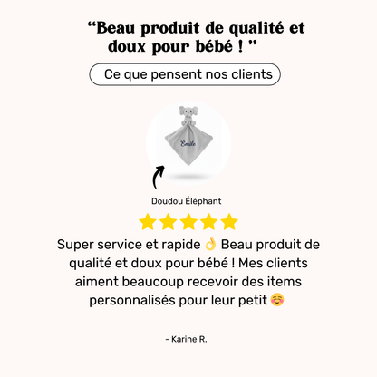 Coffret - Doudou bébé personnalisé