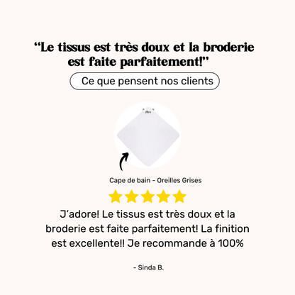 Coffret - Cape de bain Bébé Personnalisée