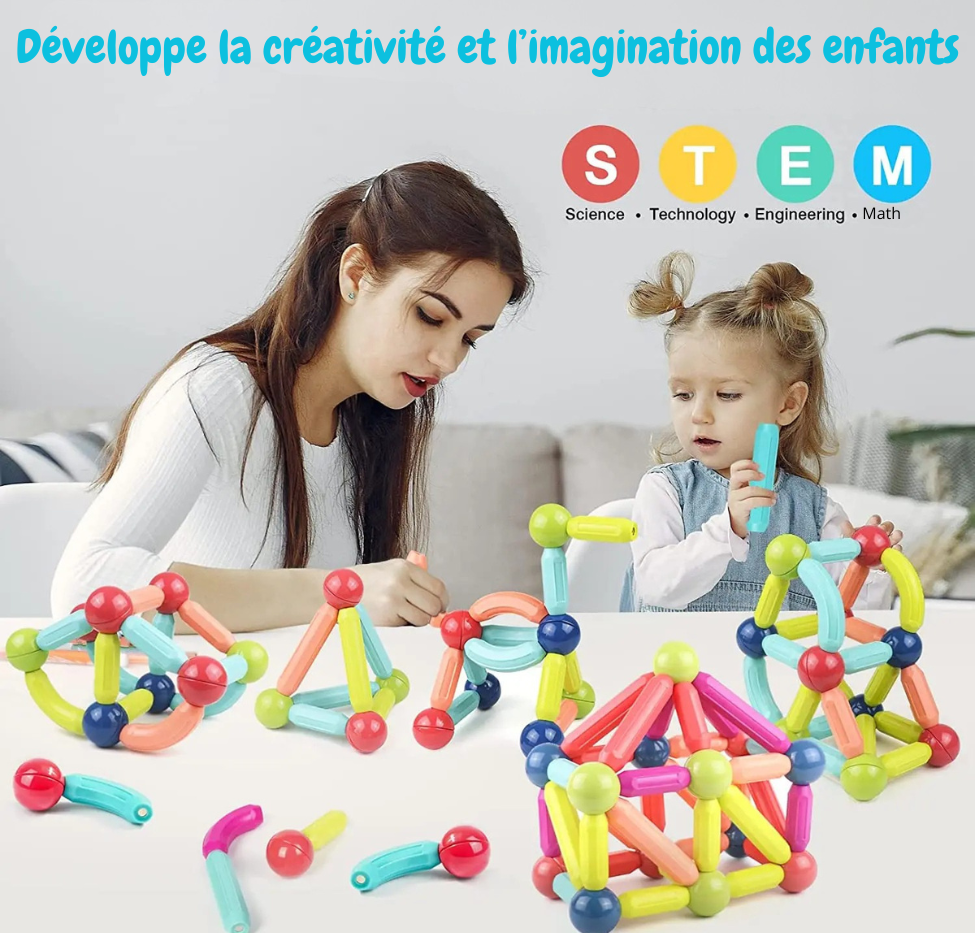 🧲 Le Coffret Créatif de Lyly – Bâtonnets magnétiques éducatifs