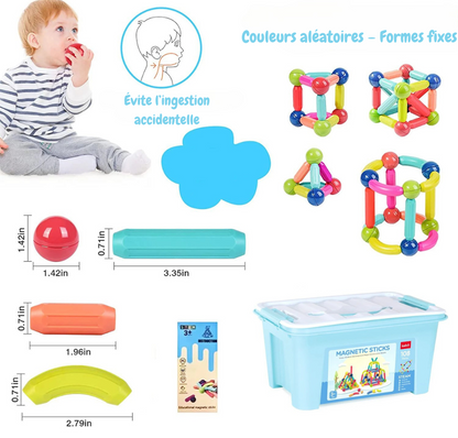 🧲 Le Coffret Créatif de Lyly – Bâtonnets magnétiques éducatifs