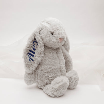 Coffret Duo Douillet Personnalisé – Lapin en Peluche & couverture brodés au prénom de bébé