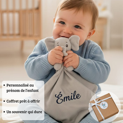Coffret - Doudou bébé personnalisé