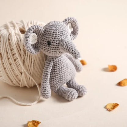 Doudou Tricoté Fait Main – Éléphant, Lion ou Renard