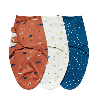 3 Cocons d’Émmaillotage Bébé – 100 % Coton Doux