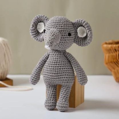 Doudou Tricoté Fait Main – Éléphant, Lion ou Renard
